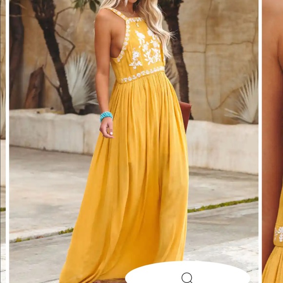 VICI CLUB TROPICANA EMBROIDERED MAXI DRESS - Picture 3 of 7